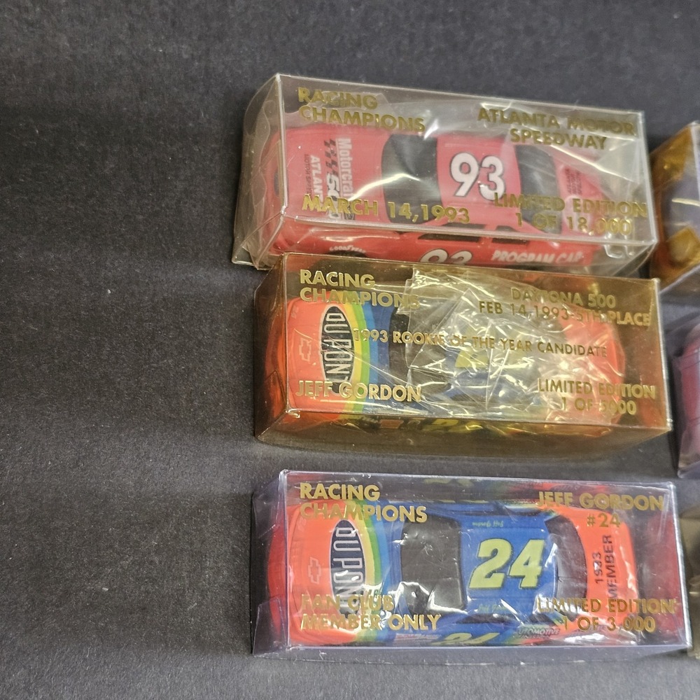 1993 Racing Champions‎ Lot of 6 Cars 1/64 #'s 7, 2, 24, 24, 93, & 44 - Picture 3 of 5
